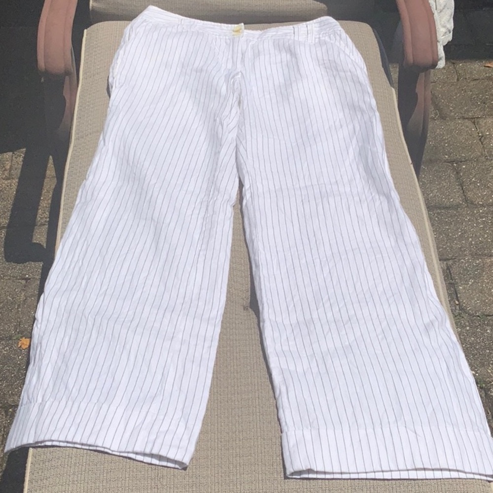 MICHAEL KORS MILLBROOK FIT LINEN BLEND PANTS, SIZE 6